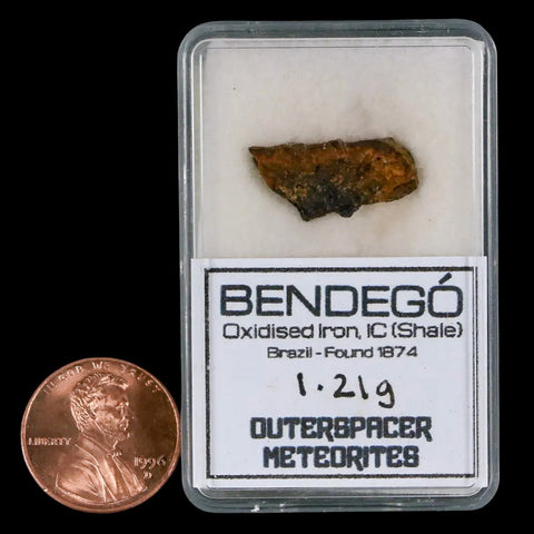 Bendege Meteorite Specimen Display Bendege Bahia Brazil 1.21 Grams - Fossil Age Minerals