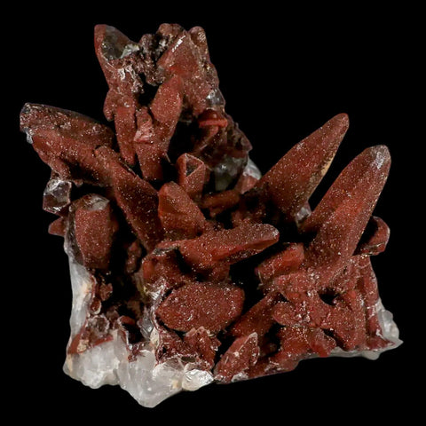 4.5" Natural Red Ferruginous Quartz Crystal Cluster Mineral Specimen Meknes Morocco - Fossil Age Minerals