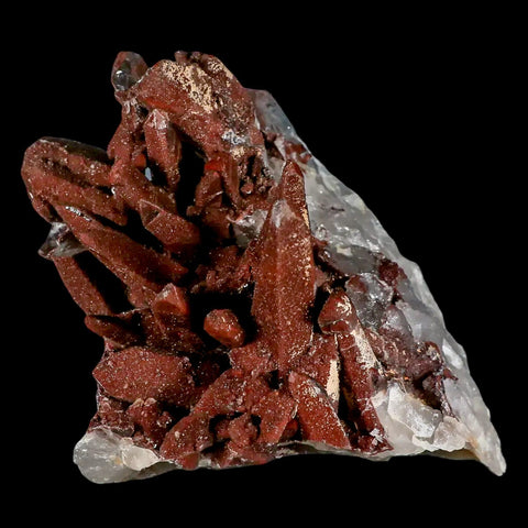 4.5" Natural Red Ferruginous Quartz Crystal Cluster Mineral Specimen Meknes Morocco - Fossil Age Minerals