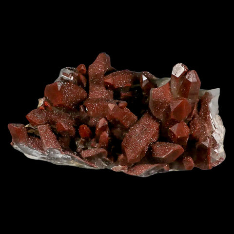 5.6" Natural Red Ferruginous Quartz Crystal Cluster Mineral Specimen Meknes Morocco - Fossil Age Minerals