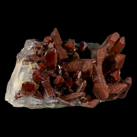 5.6" Natural Red Ferruginous Quartz Crystal Cluster Mineral Specimen Meknes Morocco - Fossil Age Minerals