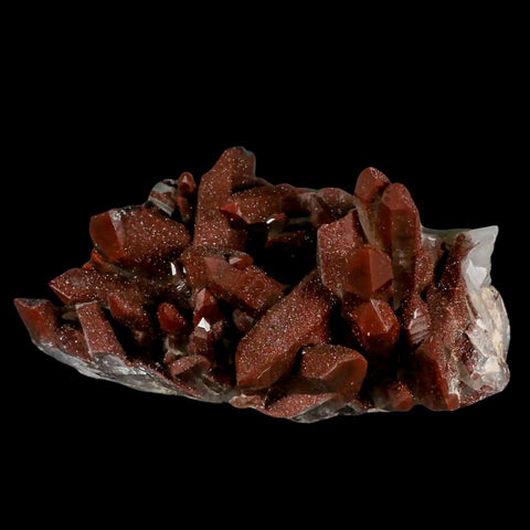 5.6" Natural Red Ferruginous Quartz Crystal Cluster Mineral Specimen Meknes Morocco - Fossil Age Minerals