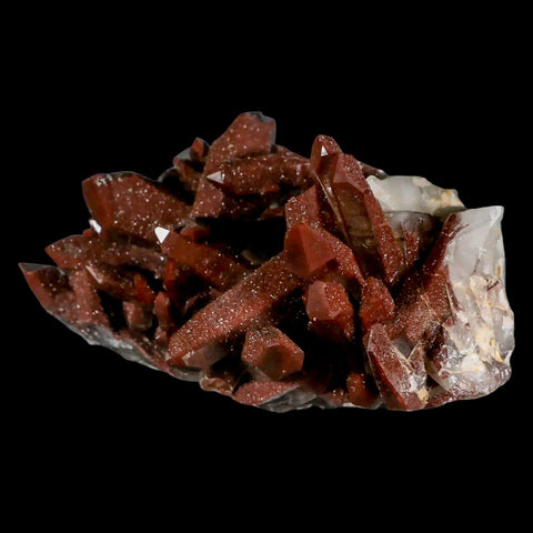 5.6" Natural Red Ferruginous Quartz Crystal Cluster Mineral Specimen Meknes Morocco - Fossil Age Minerals