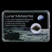 Moon Rock Lunar Meteorite Bechar 003 Algerian Sahara Desert Discovered 2022