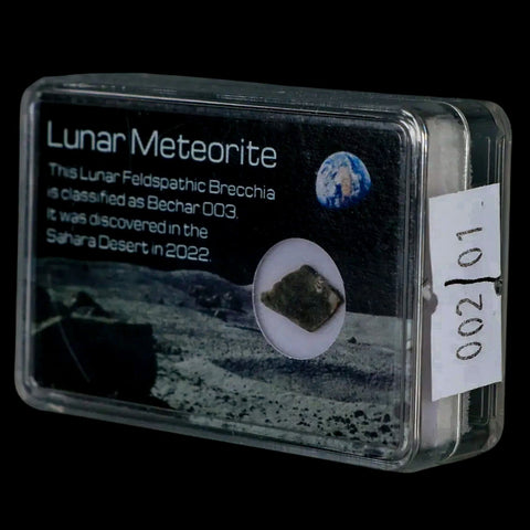 Moon Rock Lunar Meteorite Bechar 003 Algerian Sahara Desert Discovered 2022 - Fossil Age Minerals