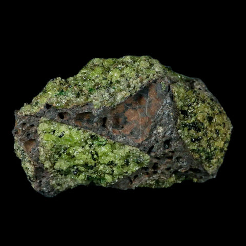 XL 4.5" Natural Emerald Peridot Crystal Minerals On Volcanic Rock Gila, Arizona - Fossil Age Minerals