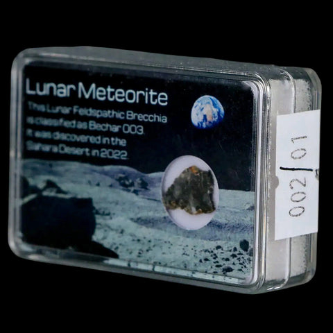 Moon Rock Lunar Meteorite Bechar 003 Algerian Sahara Desert Discovered 2022 - Fossil Age Minerals