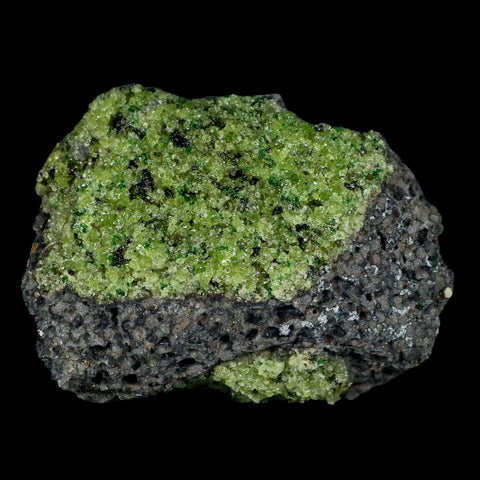 XL 3.8" Natural Emerald Peridot Crystal Minerals On Volcanic Rock Gila, Arizona - Fossil Age Minerals