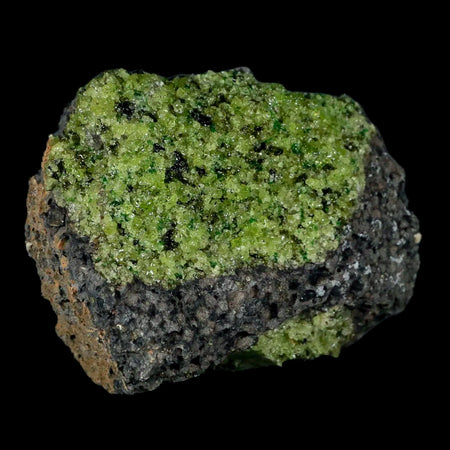 XL 3.8" Natural Emerald Peridot Crystal Minerals On Volcanic Rock Gila, Arizona