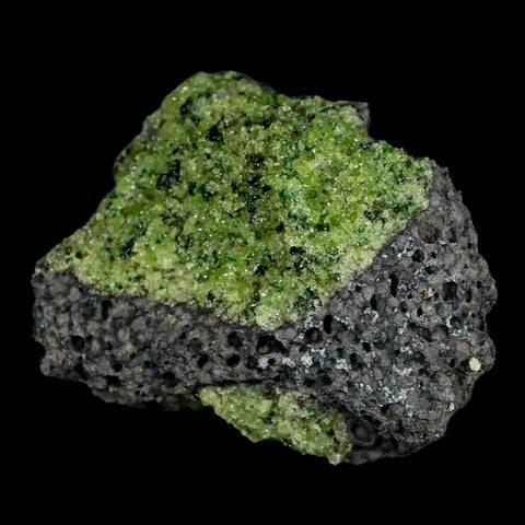 XL 3.8" Natural Emerald Peridot Crystal Minerals On Volcanic Rock Gila, Arizona - Fossil Age Minerals