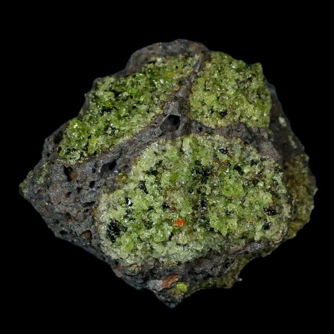 XL 3.5" Natural Emerald Peridot Crystal Minerals On Volcanic Rock Gila, Arizona - Fossil Age Minerals