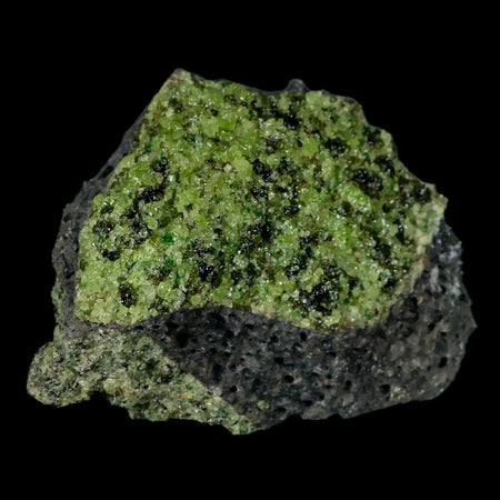 XL 3.5" Natural Emerald Peridot Crystal Minerals On Volcanic Rock Gila, Arizona