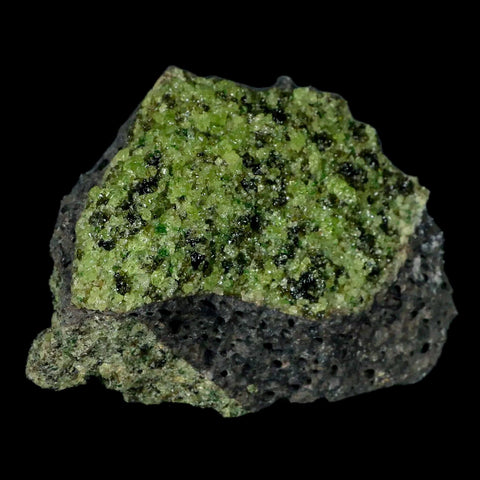 XL 3.5" Natural Emerald Peridot Crystal Minerals On Volcanic Rock Gila, Arizona - Fossil Age Minerals