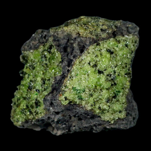 XL 3.8" Natural Emerald Peridot Crystal Minerals On Volcanic Rock Gila, Arizona - Fossil Age Minerals