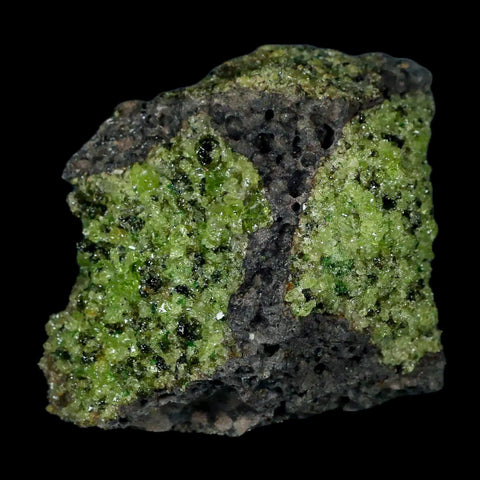 XL 3.8" Natural Emerald Peridot Crystal Minerals On Volcanic Rock Gila, Arizona - Fossil Age Minerals