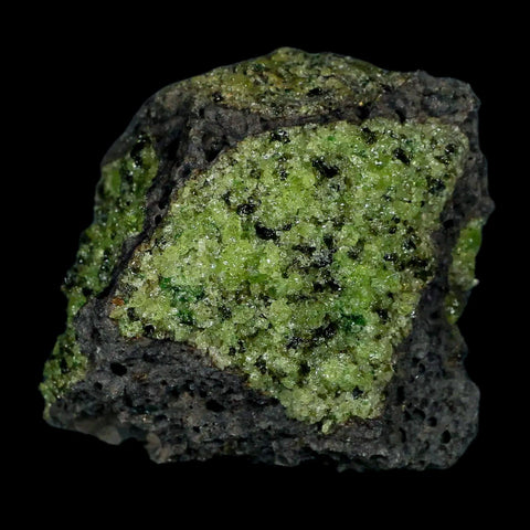 XL 3.8" Natural Emerald Peridot Crystal Minerals On Volcanic Rock Gila, Arizona - Fossil Age Minerals