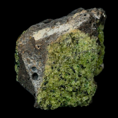 XL 4.6" Natural Emerald Peridot Crystal Minerals On Volcanic Rock Gila, Arizona - Fossil Age Minerals