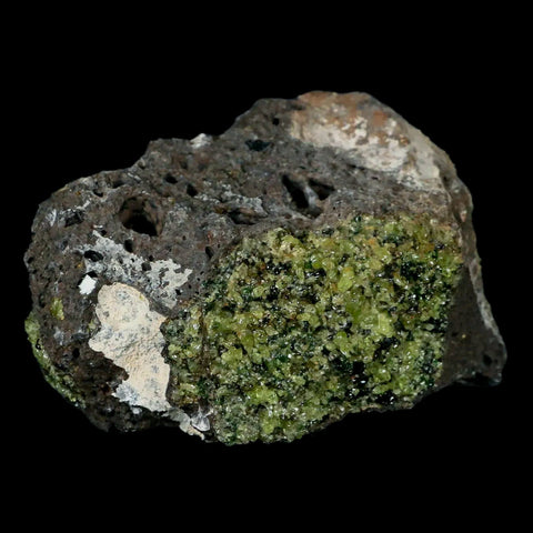 XL 4.6" Natural Emerald Peridot Crystal Minerals On Volcanic Rock Gila, Arizona - Fossil Age Minerals