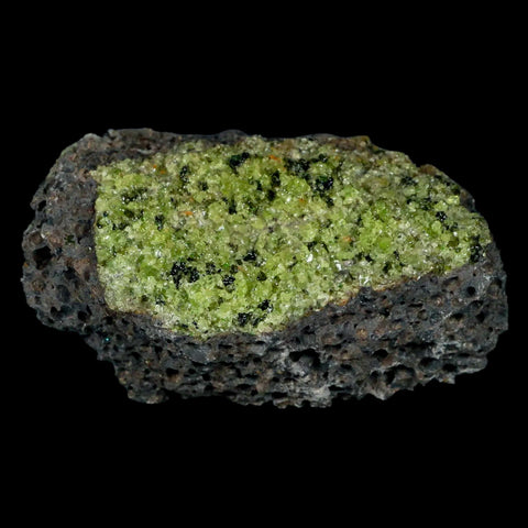 XL 4.3" Natural Emerald Peridot Crystal Minerals On Volcanic Rock Gila, Arizona - Fossil Age Minerals