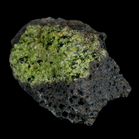 XL 4.3" Natural Emerald Peridot Crystal Minerals On Volcanic Rock Gila, Arizona - Fossil Age Minerals