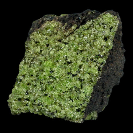 XL 3.2" Natural Emerald Peridot Crystal Minerals On Volcanic Rock Gila, Arizona