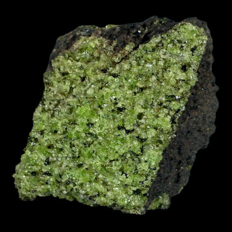 XL 3.2" Natural Emerald Peridot Crystal Minerals On Volcanic Rock Gila, Arizona - Fossil Age Minerals