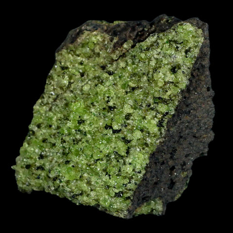 XL 3.2" Natural Emerald Peridot Crystal Minerals On Volcanic Rock Gila, Arizona - Fossil Age Minerals