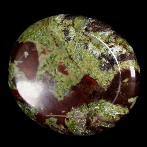 2" Polished Natural Dragon Blood Jasper Stone Worry Palm Stone Australia - Fossil Age Minerals
