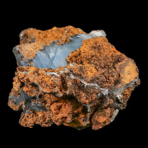 5.6" Ice Blue Barite Blades Crystal Mineral Specimen Mabladen Morocco - Fossil Age Minerals