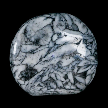 42MM Pinolite Polished Palm Stone Mineral Specimen Panolith Austria