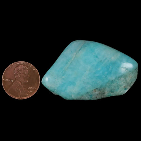 1.9" Polished Natural Amazonite Palm Stone Mineral Specimen Madagascar - Fossil Age Minerals