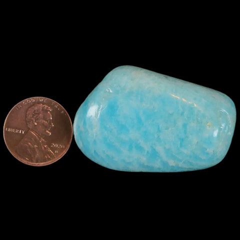 1.6" Polished Natural Amazonite Palm Stone Mineral Specimen Madagascar - Fossil Age Minerals