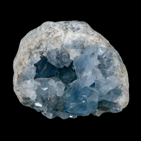 4.7" Sky Blue Rough Celestite Crystal Druzy Cluster Geode 4 LB 1.8 OZ Celestine - Fossil Age Minerals