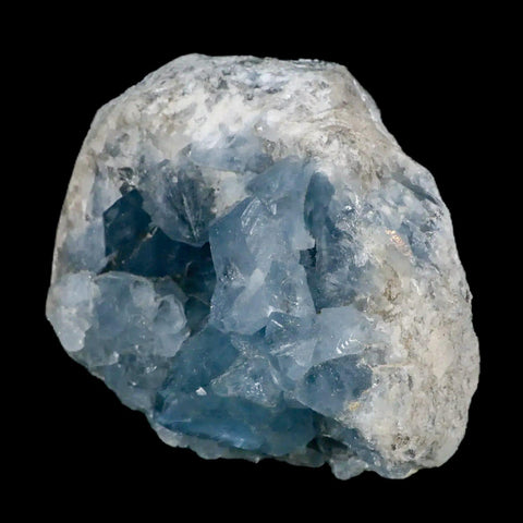 4.7" Sky Blue Rough Celestite Crystal Druzy Cluster Geode 4 LB 1.8 OZ Celestine - Fossil Age Minerals