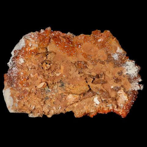 3.1" Sparkly Orange Vanadinite Crystals Orange Barite Blades Mineral Mabladen Morocco - Fossil Age Minerals