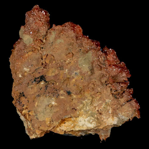 3.4" Sparkly Orange Vanadinite Crystals Orange Barite Blades Mineral Mabladen Morocco - Fossil Age Minerals