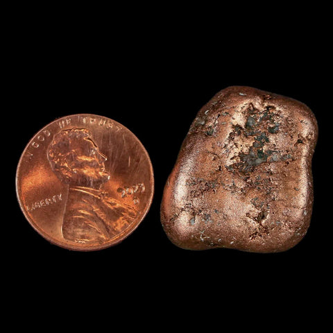 0.8" Solid Native Copper Polished Nugget Mineral Keweenaw Michigan - Fossil Age Minerals