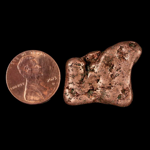 1" Solid Native Copper Polished Nugget Mineral Keweenaw Michigan - Fossil Age Minerals