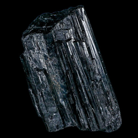 3.1" Natural Rough Black Tourmaline Mineral Crystal Specimen Schorl Brazil - Fossil Age Minerals