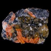 2.2" Sparkly Orange Barite Blades, Cerussite Crystals, Galena Crystal Mineral Morocco