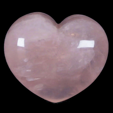 1.8" Natural Polished Pink Rose Quartz Heart Crystal Mineral Specimen - Fossil Age Minerals