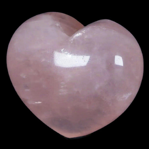 1.8" Natural Polished Pink Rose Quartz Heart Crystal Mineral Specimen - Fossil Age Minerals