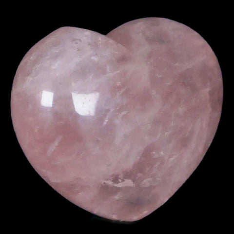 1.8" Natural Polished Pink Rose Quartz Heart Crystal Mineral Specimen - Fossil Age Minerals