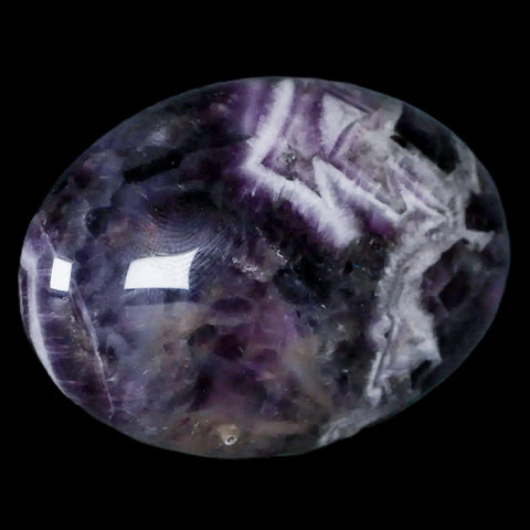 2.4" Chevron Amethyst Polished Crystal Mineral Palm Stone Specimen Brazil - Fossil Age Minerals