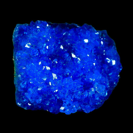 1.9" Electric Blue Chalcanthite Mineral Crystal Specimen Location Poland Sokolowski