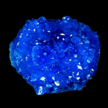 2.1" Electric Blue Chalcanthite Mineral Crystal Specimen Location Poland Sokolowski