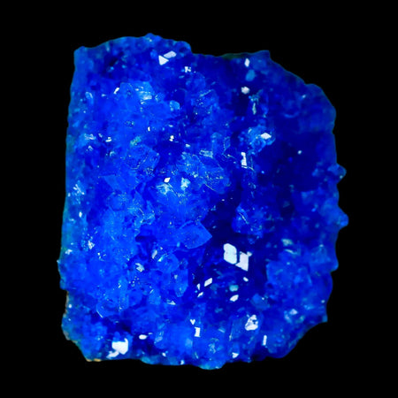 2" Electric Blue Chalcanthite Mineral Crystal Specimen Location Poland Sokolowski