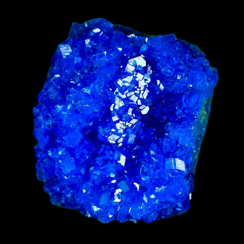 2" Electric Blue Chalcanthite Mineral Crystal Specimen Location Poland Sokolowski - Fossil Age Minerals