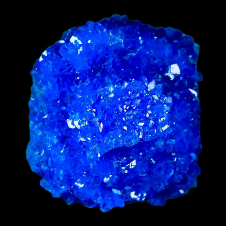 1.9" Electric Blue Chalcanthite Mineral Crystal Specimen Location Poland Sokolowski