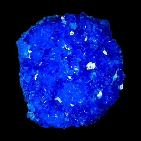 1.9" Electric Blue Chalcanthite Mineral Crystal Specimen Location Poland Sokolowski